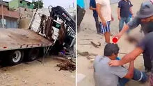 Camión se despista en la Vía Pasamayito: vehículo descendió sin control por un kilómetro y deja 2 heridos en SJL