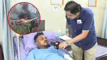 Superviviente del vuelo Air India narra desde el hospital su escape milagroso entre los restos del avión: "La puerta se rompió y escapé"