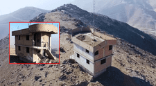 La casa de 3 pisos ubicada en un cerro de Comas que está abandonada hace 10 años: tiene un sótano, un cerco eléctrico y rejas