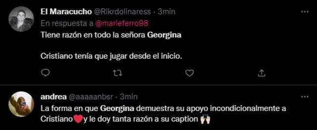 Usuarios reaccionan ante mensaje de Georgina Rodríguez Usuarios reaccionan ante mensaje de Georgina Rodríguez