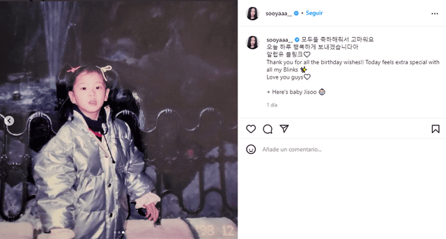 Jisoo de BLACKPINK compartió fotografías en Instagram por su cumpleaños. Foto: captura/Instagram Jisoo de BLACKPINK compartió fotografías en Instagram por su cumpleaños. Foto: captura/Instagram