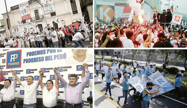 En caso que este año se realice el adelanto de elecciones, ya hay 16 partidos políticos que cuentan con inscripción vigente en el JNE, requisito indispensable para postular. Foto: composición LR