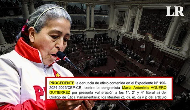 En propuesta de informe se recomienda declarar procedente la investigación a María Agüero. (Foto composición: La República). En propuesta de informe se recomienda declarar procedente la investigación a María Agüero. (Foto composición: La República).