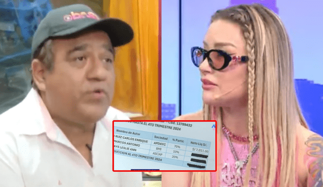 Leslie Shaw explotó contra el compositor, quien aseguró que el autor de la canción. Foto: composición LR/ATV Leslie Shaw explotó contra el compositor, quien aseguró que el autor de la canción. Foto: composición LR/ATV