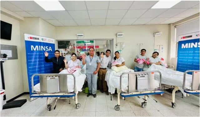 Primeras bebés nacidas en 2025. Foto: Instituto Nacional Materno Perinatal. Primeras bebés nacidas en 2025. Foto: Instituto Nacional Materno Perinatal.
