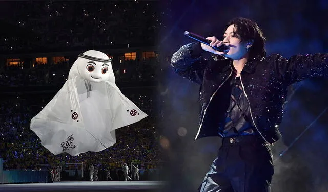 Jungkook de BTS, ceremonia de apertura de Qatar 2022. Jungkook de BTS, ceremonia de apertura de Qatar 2022.