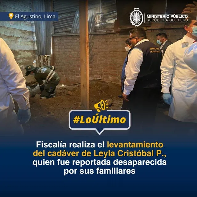 Fiscalía realiza levantamiento de la docente reportada como desaparecida. Foto: Ministerio Público. Fiscalía realiza levantamiento de la docente reportada como desaparecida. Foto: Ministerio Público.